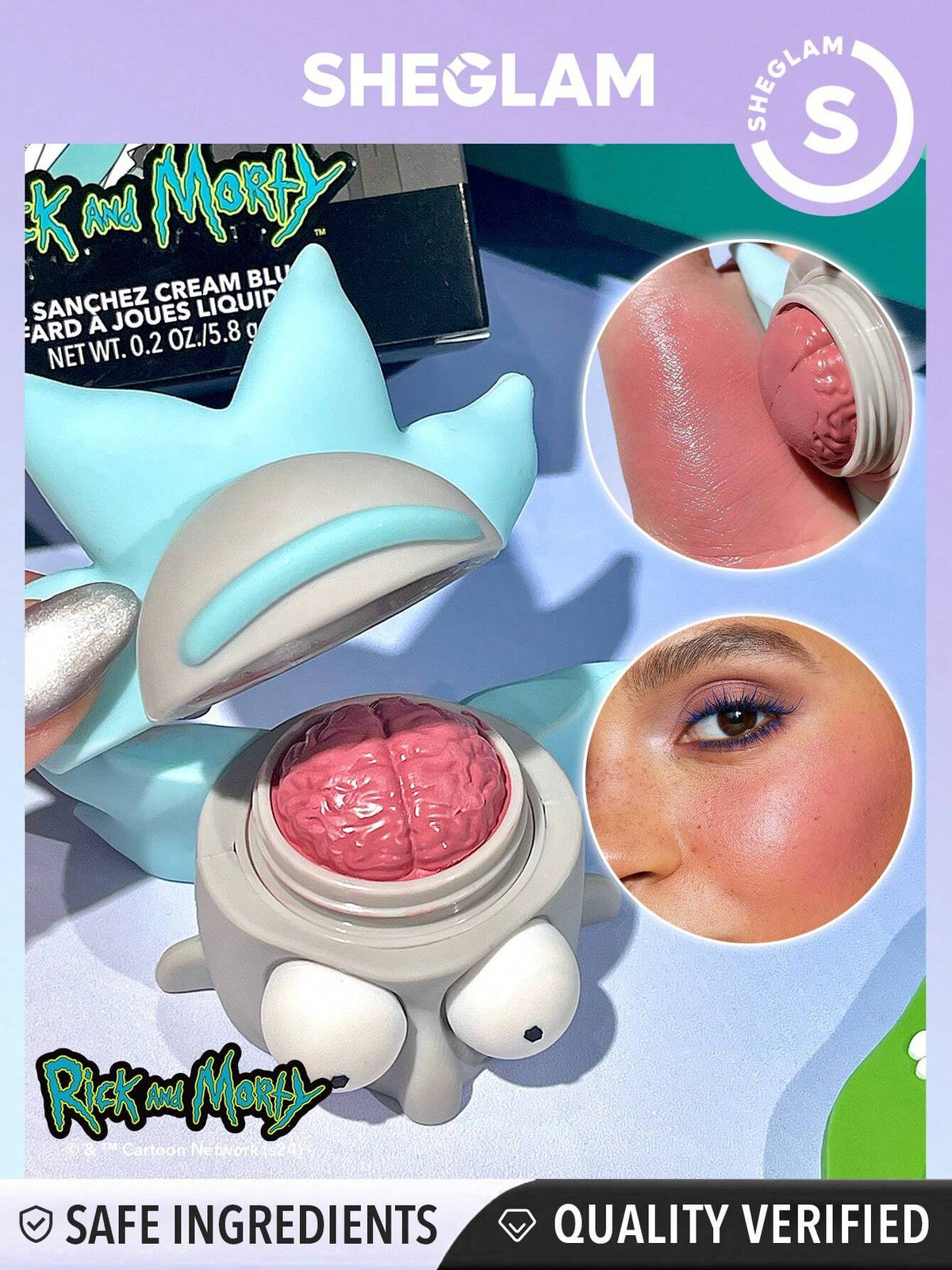 Sheglam cream blusher Rick and Morty