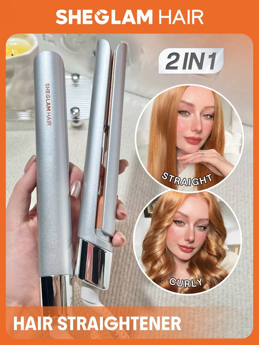 Sheglam hair travel buddy mini hair straightener 2*1