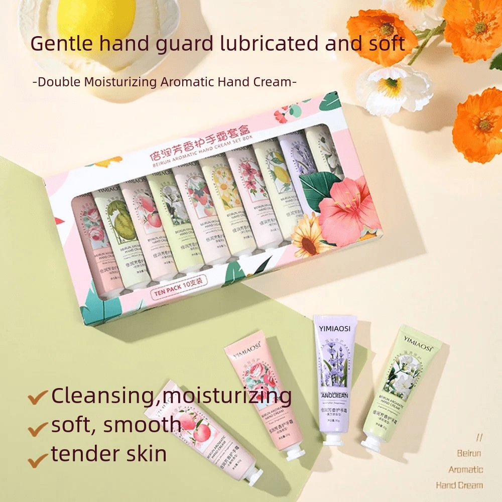 Shein10pcs/Box Floral & Fruity Hand Cream Gift Set Moisturizing