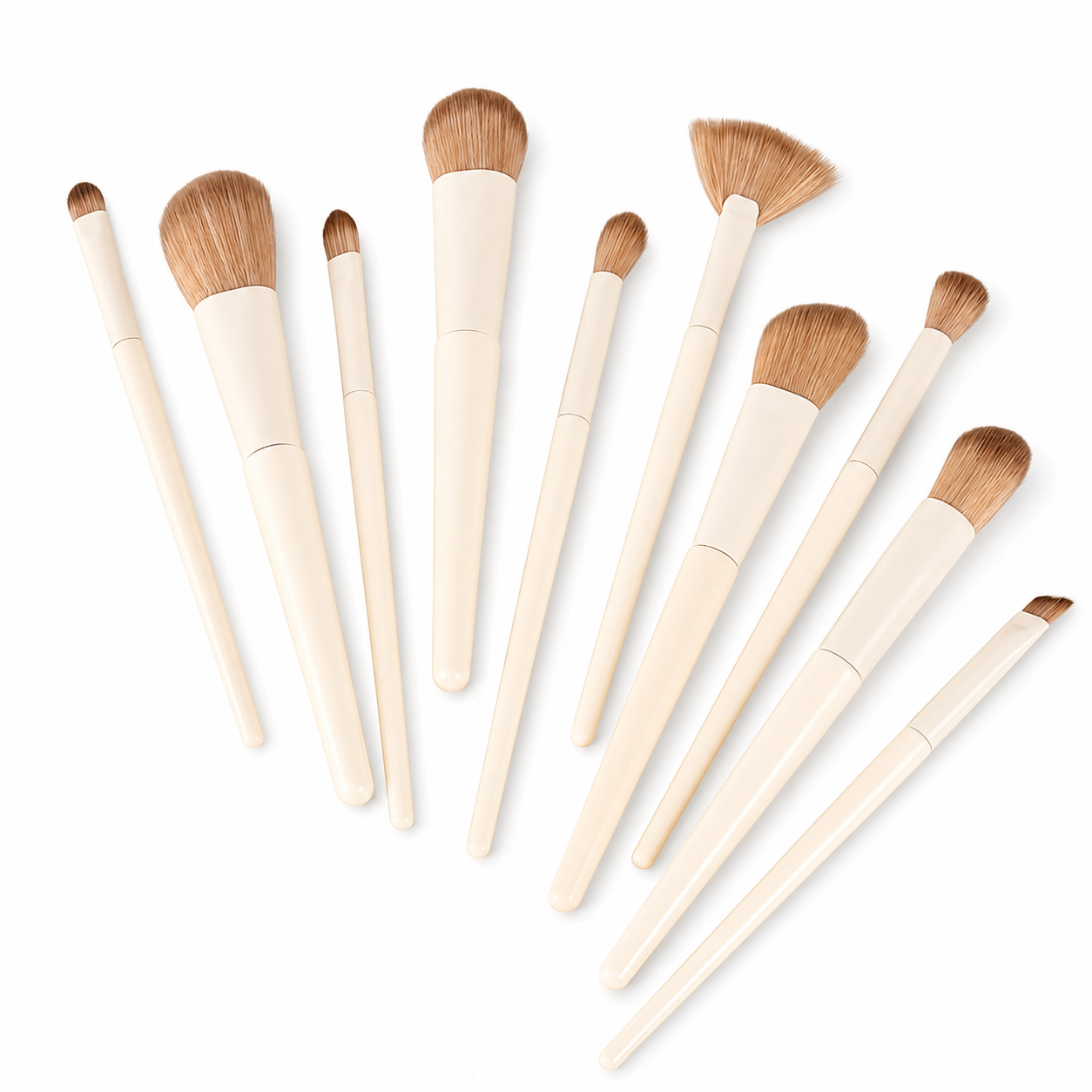 Shein 10Pcs Makeup Brush Beige