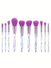 Shein YISE 10 Piece Makeup Brush Set With crystal handle
