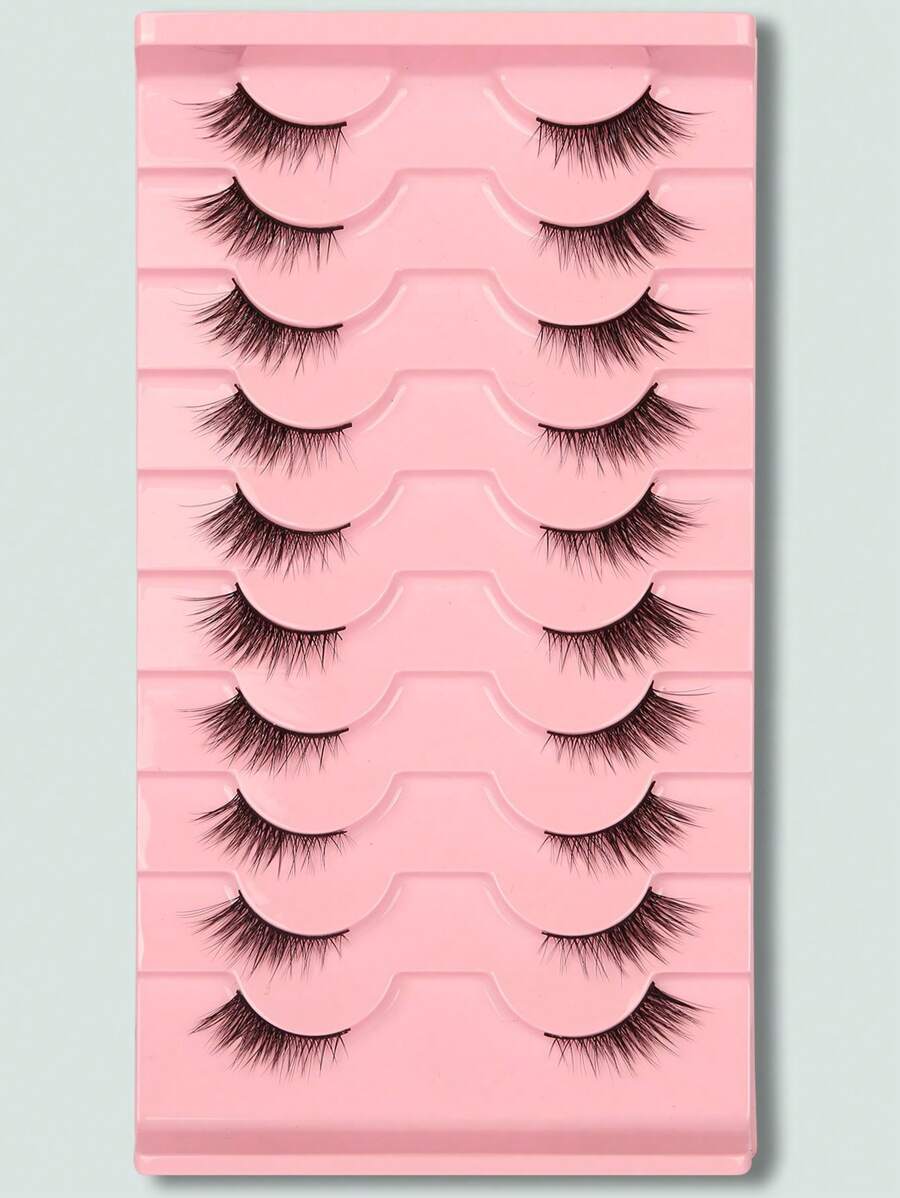 Shein 10pairs Natural Crossed Eyelashes