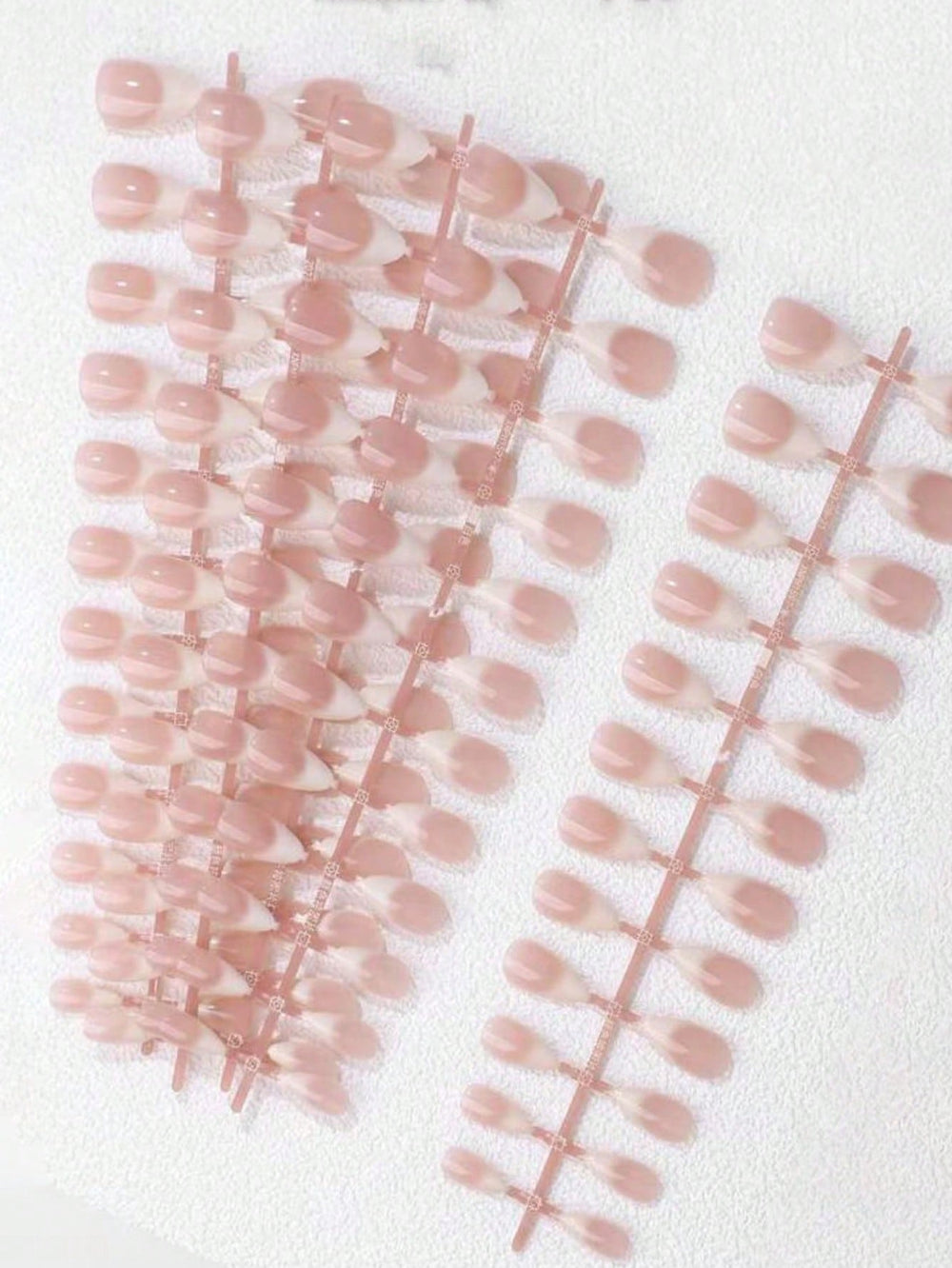 Shein 120pcs Set Cute Cream White Ombre Nail Stickers