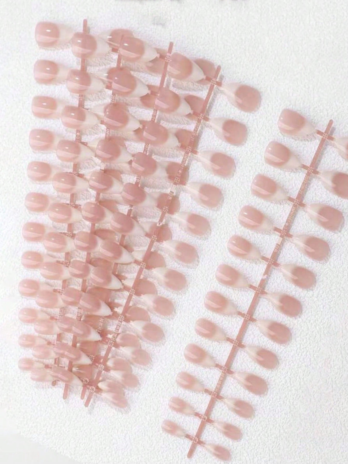 Shein 120pcs Set Cute Cream White Ombre Nail Stickers