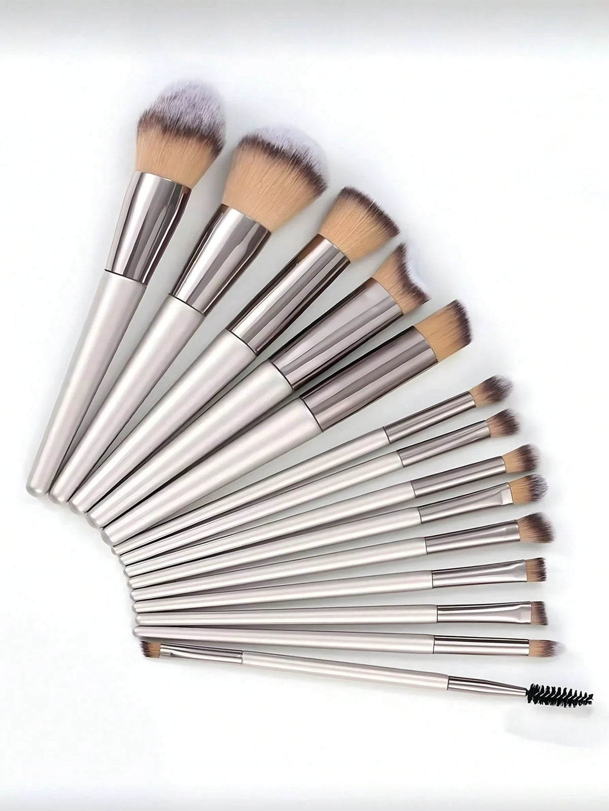 Shein 14Pcs makeup brush set Grey 