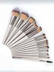 Shein 14Pcs makeup brush set Grey 