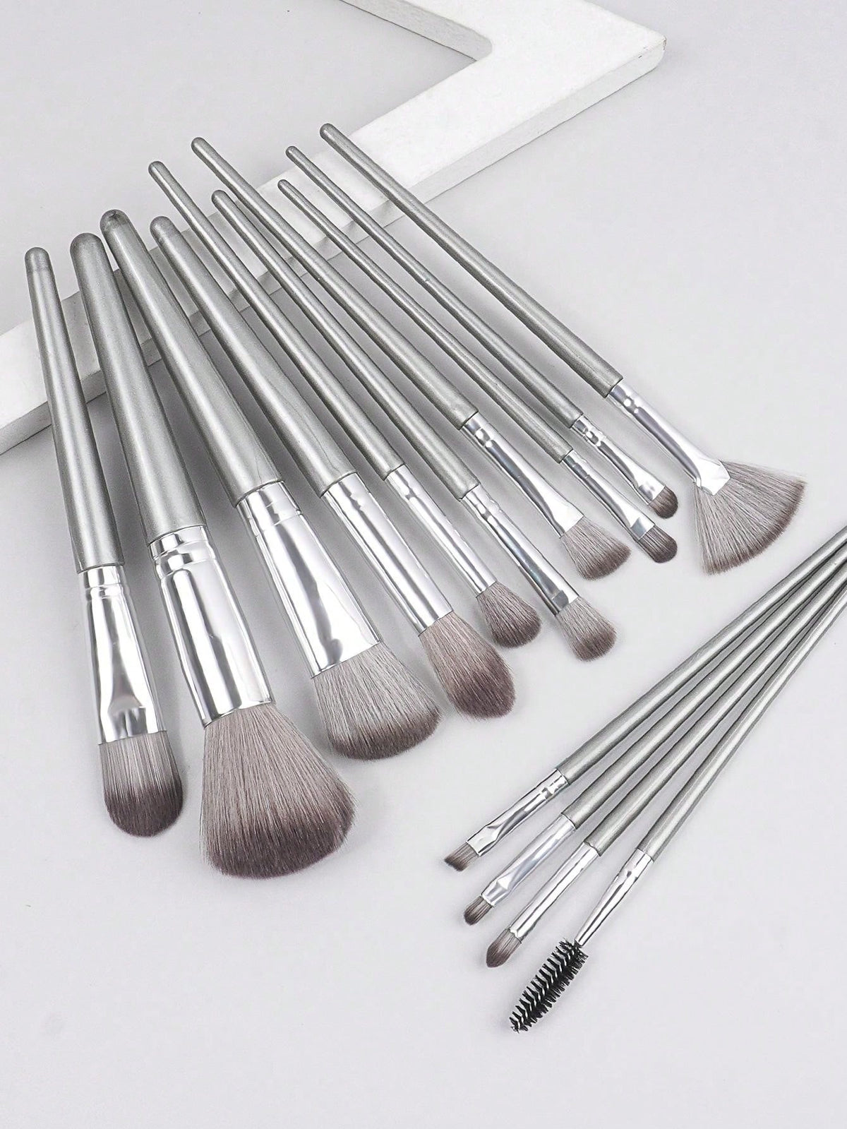 Shein 14pcs Makeup Brush Set gray
