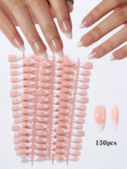 Shein 150pcs Long Almond-Shaped Fake Nail Set