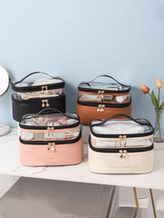 Shein 1 Piece Double Layer Large Capacity Cosmetic Bag