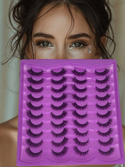 Shein 20 Pairs Beige Crystal Eyelashes