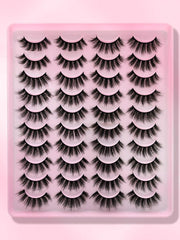 Shein 20 Pairs Of Natural and Volumized Eyelashes Extra Long