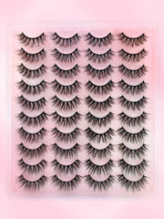 Shein 20 Pairs Of Natural and Volumized  Eyelashes Extra Long