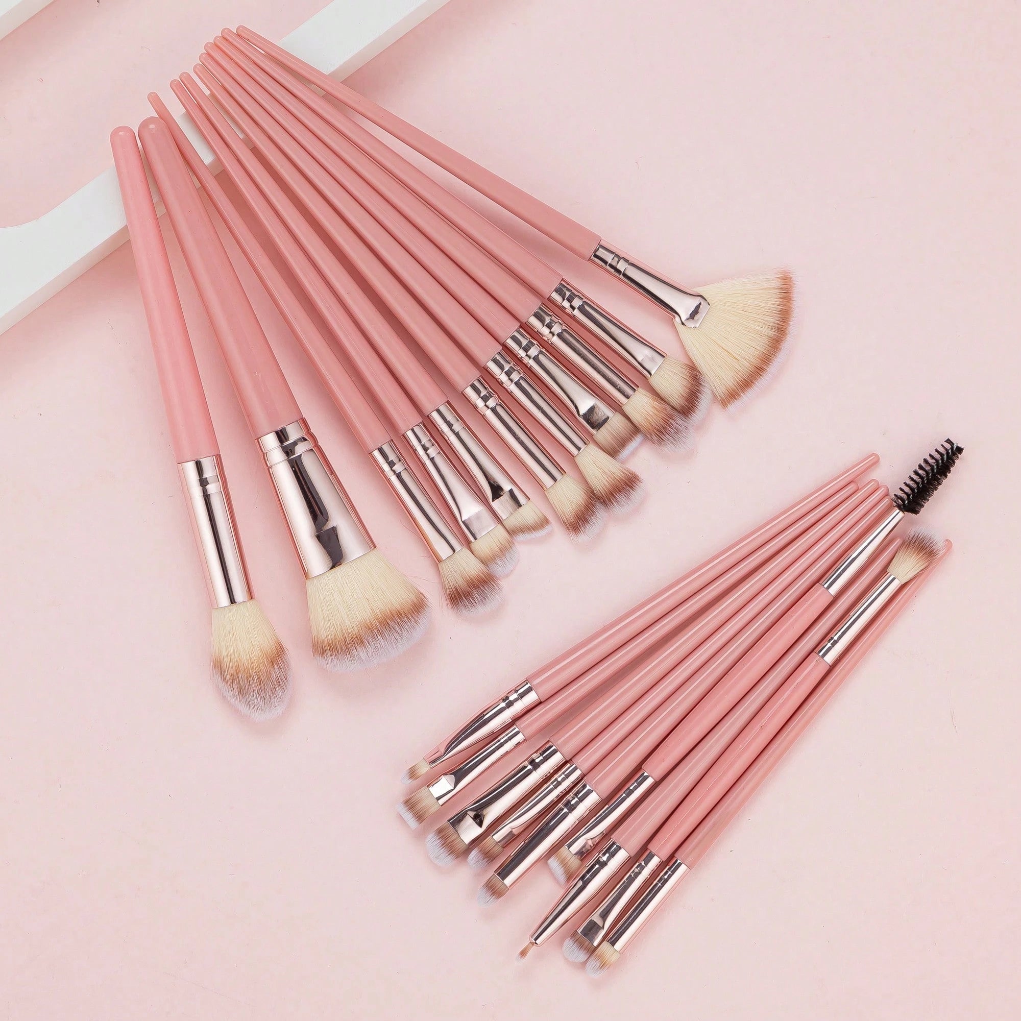 Shein 20 Pcs high-quality rose gold makeup brush set