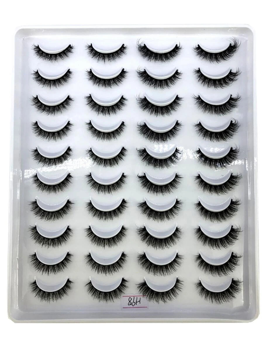 Shein 20 pairs of long false eyelashes enhanced with 3D technology and a natural look