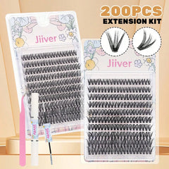 Shein 30 Pieces Fishbone Style Lash Holder, 200 Clusters With Glue+Tweezers