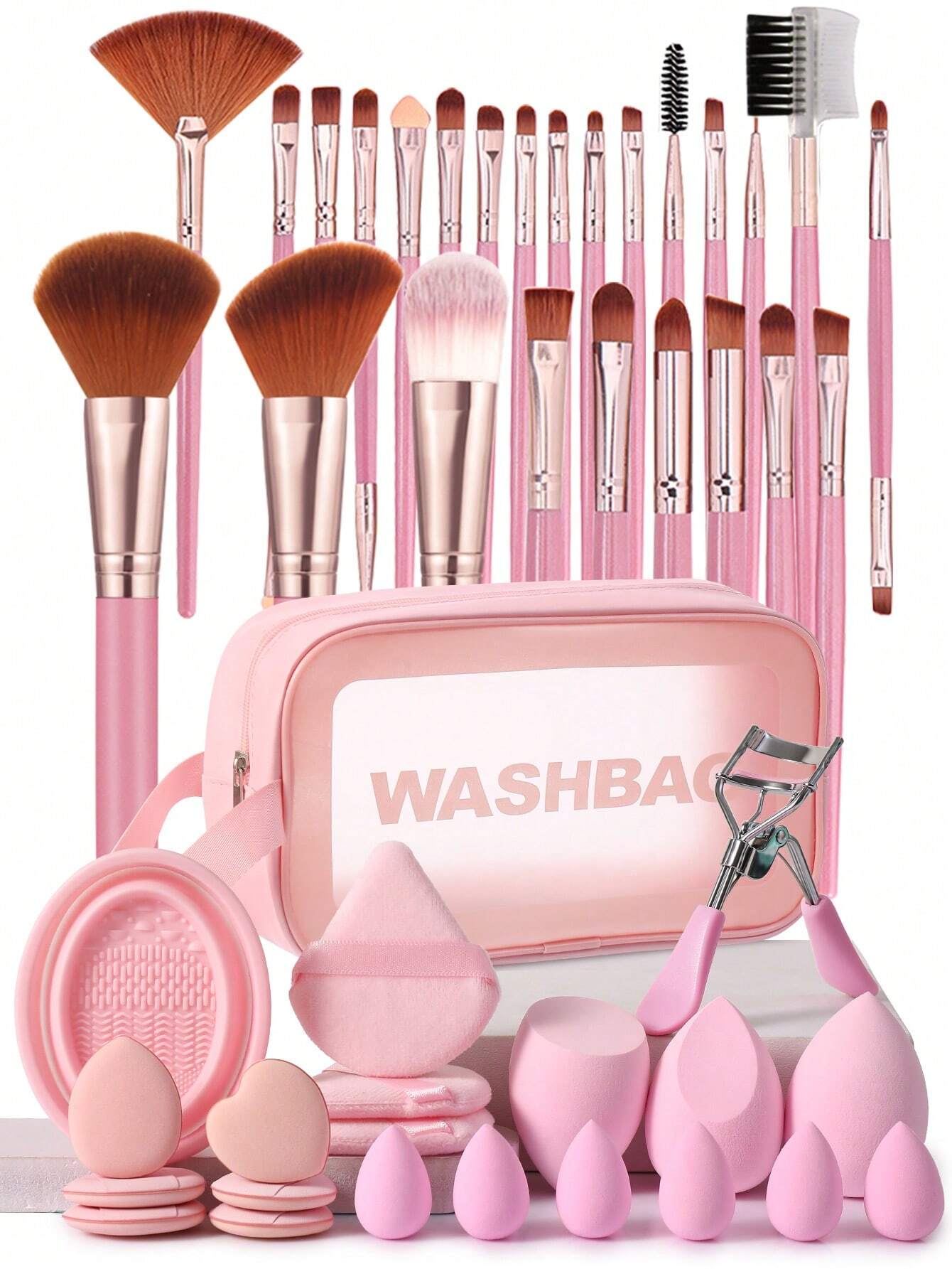 Shein 46 Pcs complete makeup kit With Bag Pink