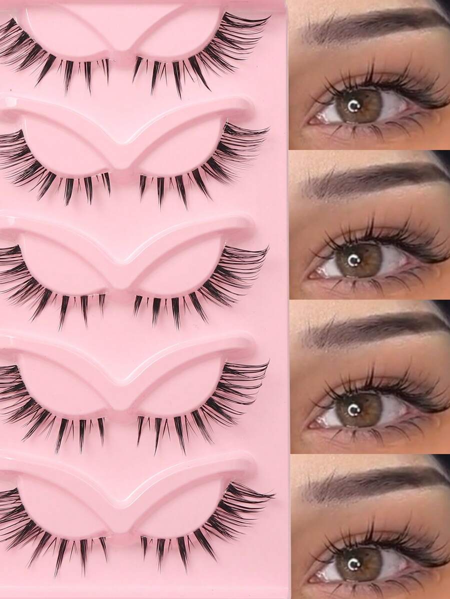 Shein 5 Pairs Cat Eye Lashes 3D Eyelashes