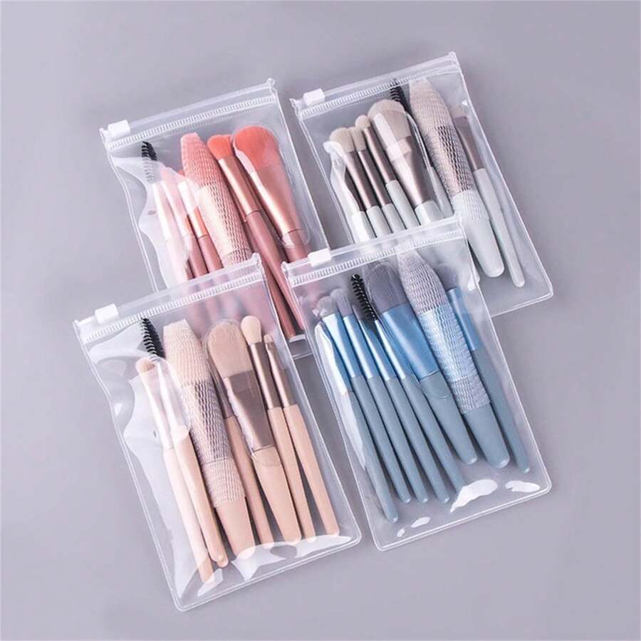Shein 8pcs Makeup Brush Set  Macaron Brush Portable Concealer