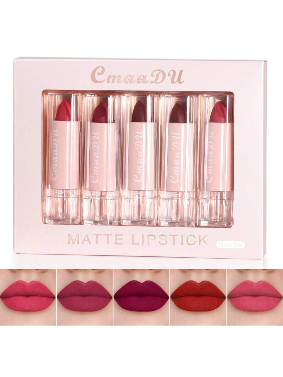 Shein Cmaa Du Matte Lipstick 5 Pcs set