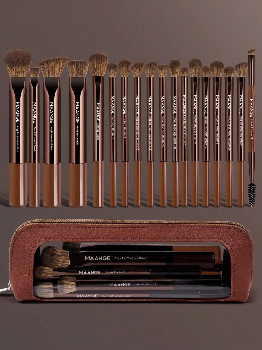 Shein Maange Makeup Brush Set 18 Pcs With Bag