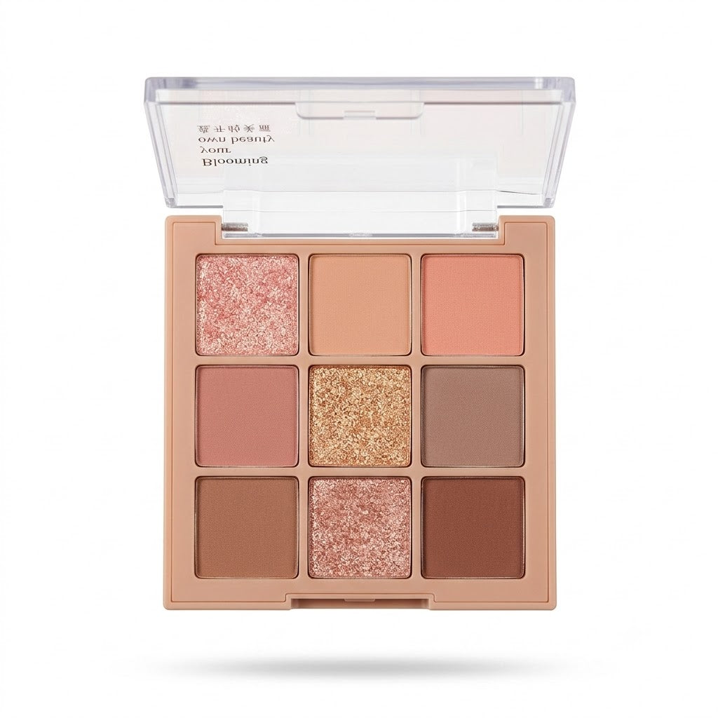 Shein Matte Shimmer Eyeshadow Palette 9-Color Glitter Matte 901-2