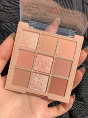 Shein Matte Shimmer Eyeshadow Palette 9-Color Glitter Matte 901-2