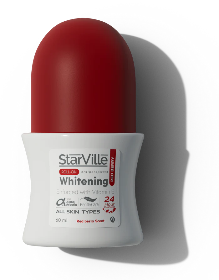 ستارفيل رول اون للتفتيح و القضاء للعرق برائحة التوت الاحمر 60ml