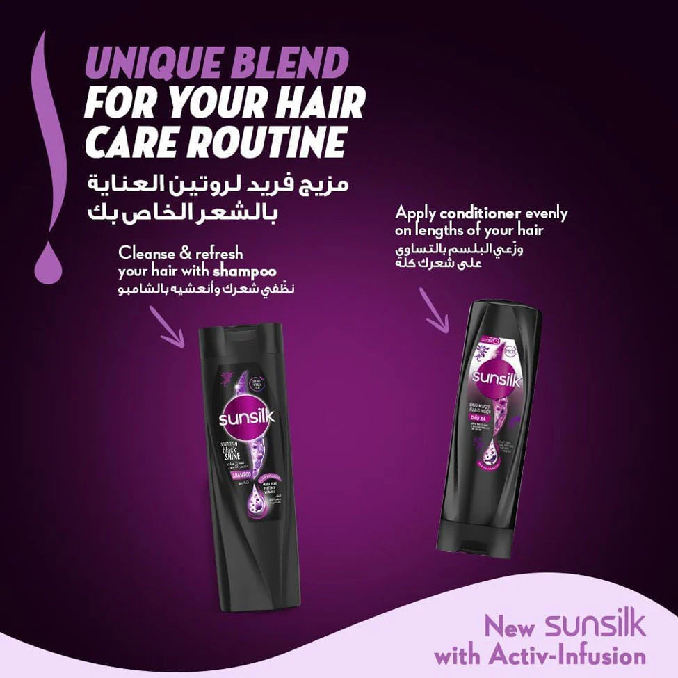 Sunsilk Black Shine Shampoo 350 ml + Conditioner 350 ml