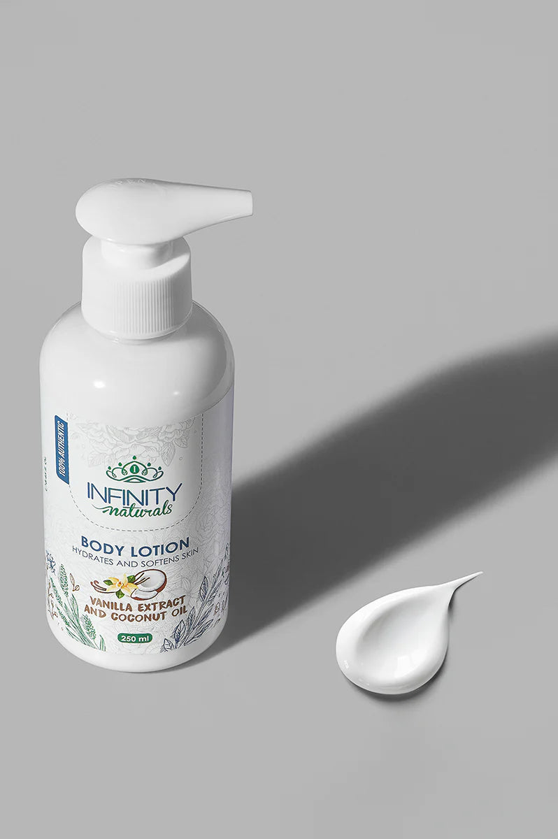 Infinity Naturals Body Lotion with Vanilla Extract and Coconut Oil - 250 ml