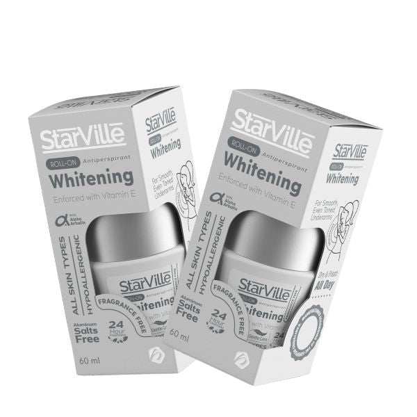 ستارفيل عرض رول اون تفتيح و مزيل العرق بدون رائحة 60ml (1+1)