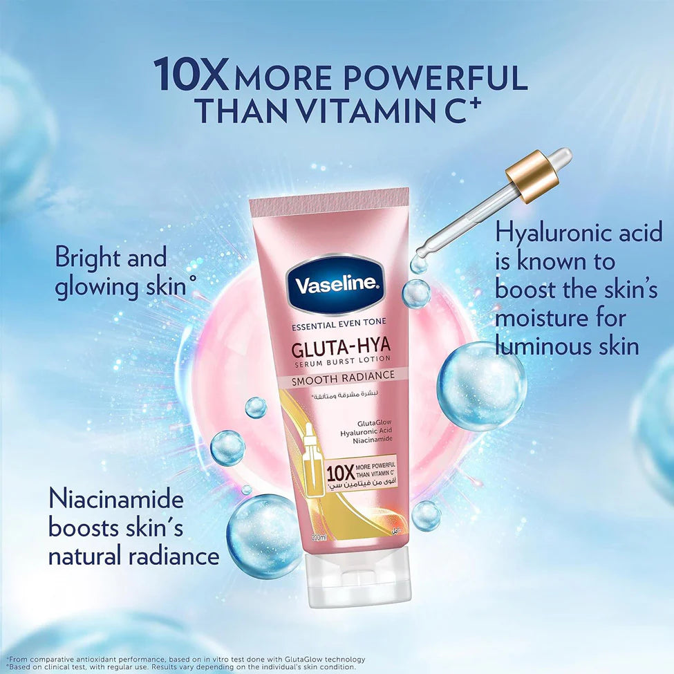 Vaseline Gluta-Hya Smooth Radiance Lotion Tube 200 ML