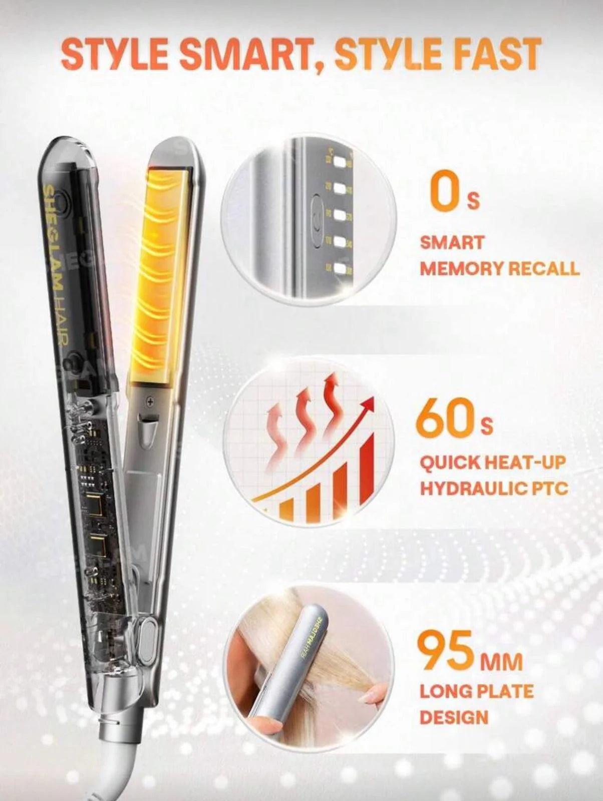 sheglam Sleek Chic Insta-Heat Straight Styler 25mm