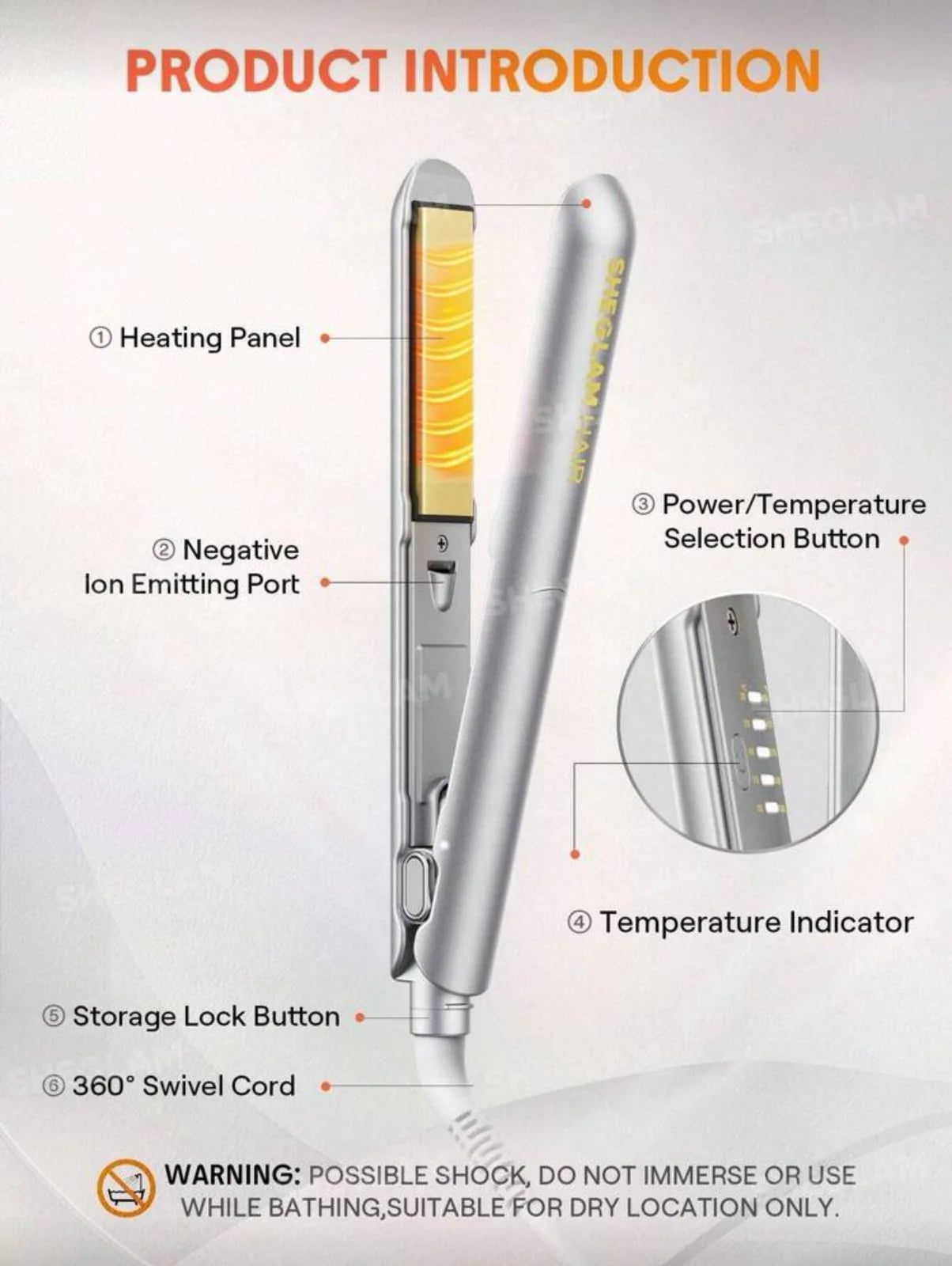 sheglam Sleek Chic Insta-Heat Straight Styler 25mm