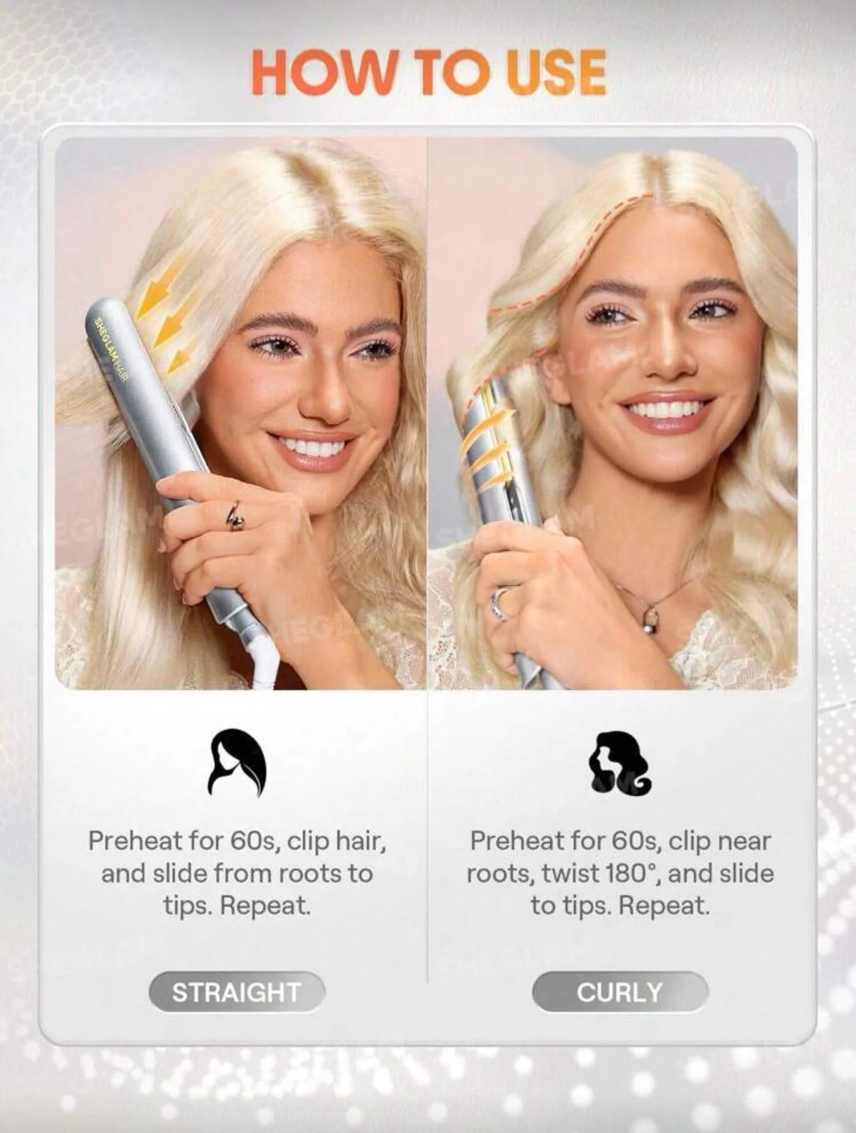 sheglam Sleek Chic Insta-Heat Straight Styler 25mm