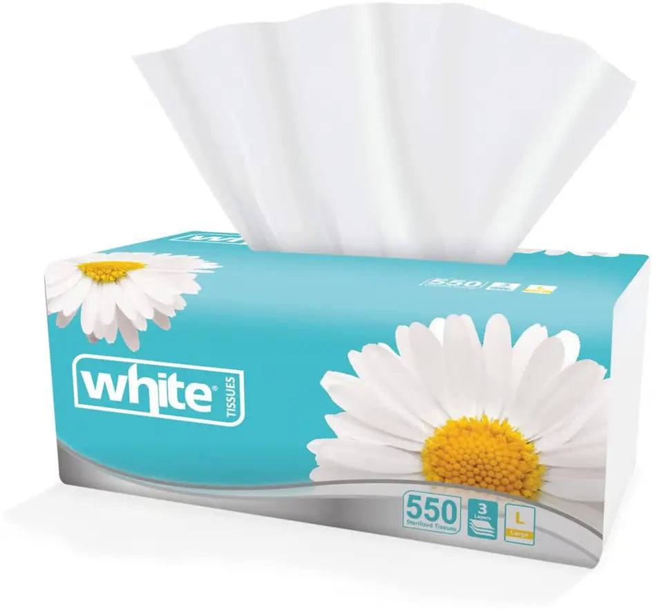 White 550 Pcs Facial Tissue Set