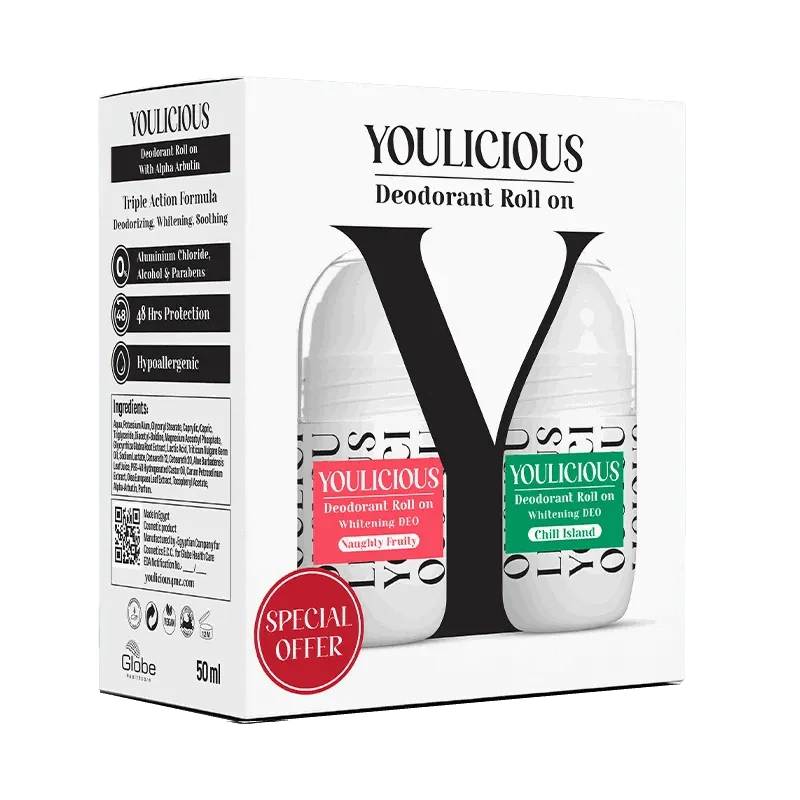 Youlicious Deodorant Roll on 50ml (naughty fruity+chill island)