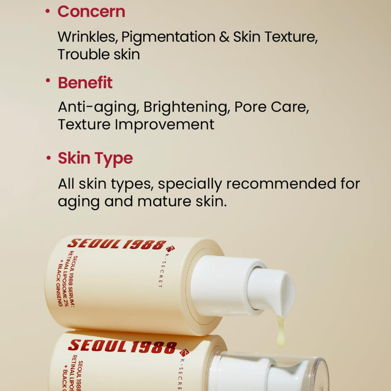Seoul 1988 Serum Retinal Liposome 2% + Black Ginseng 30ml