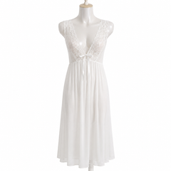 Women's Lace Deep V-Neck Maxi Nightdress