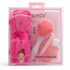 Colorsix Pink Facial Cleansing & Skincare Beauty Set with Headband