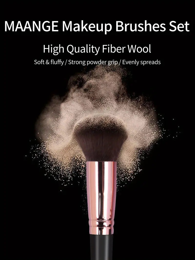 SheIn Mang Luxury Professional Makeup Brush Set 21 Pieces - Black 
