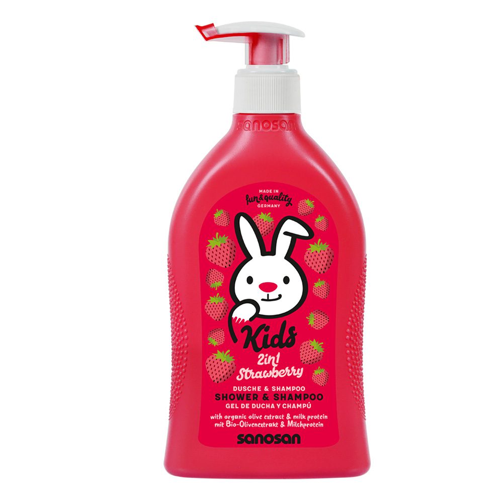 SANOSAN Kids Shower gel and Shampoo Strawberry 400ml