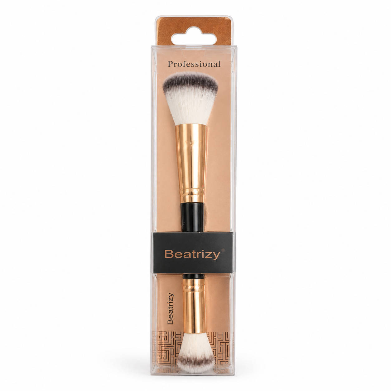Beatrizy Professional Double-Ended Makeup Brush – Gold
