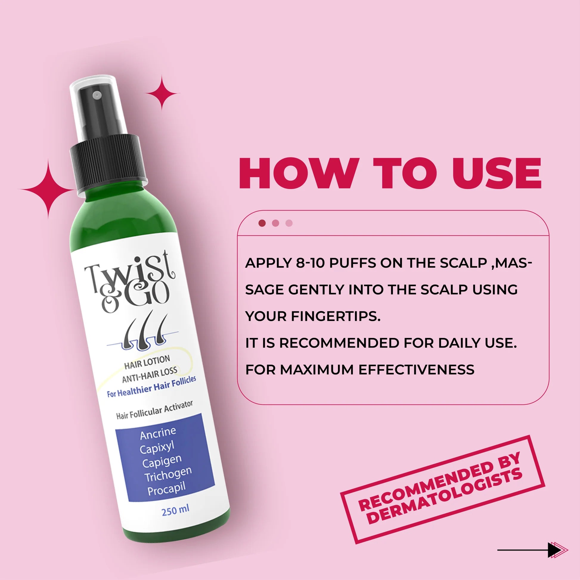 Twist and Go Anti-Hair Loss Lotion 250 Ml