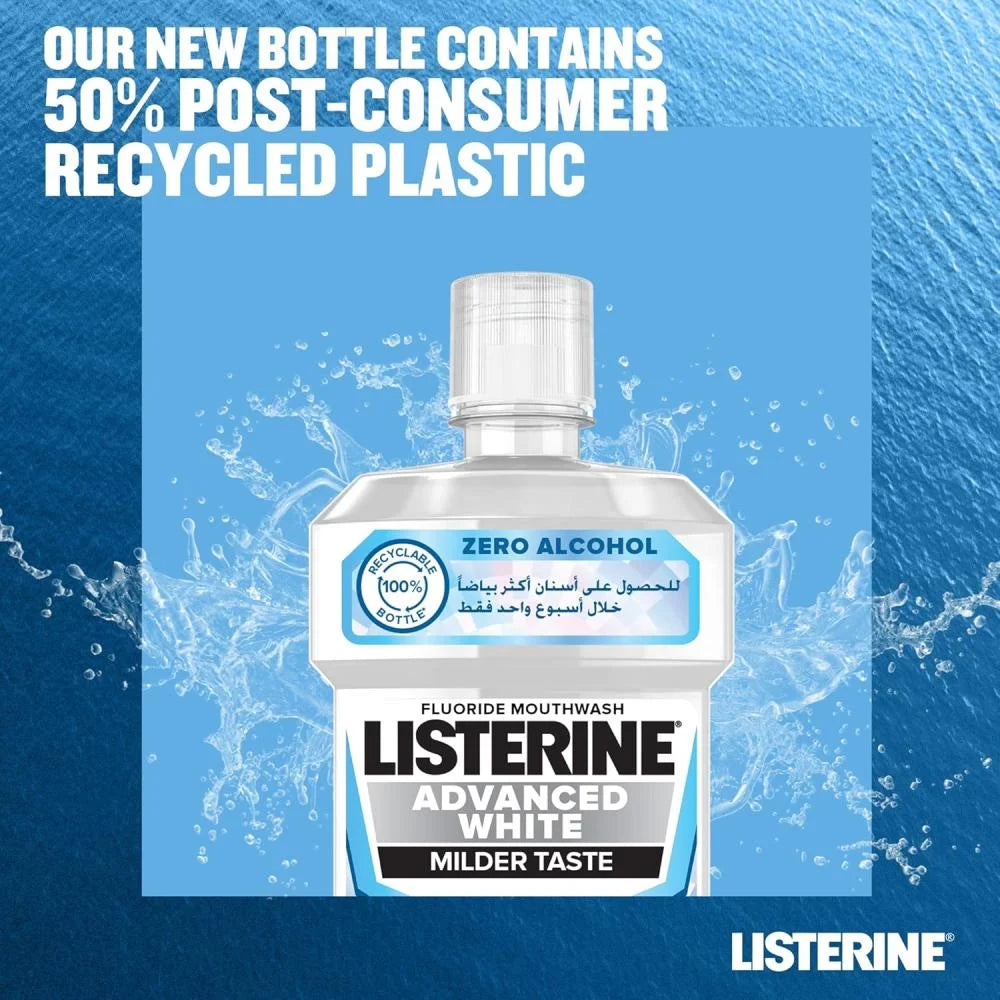 Listerine Advanced White Mouthwash Milder Taste 250ml