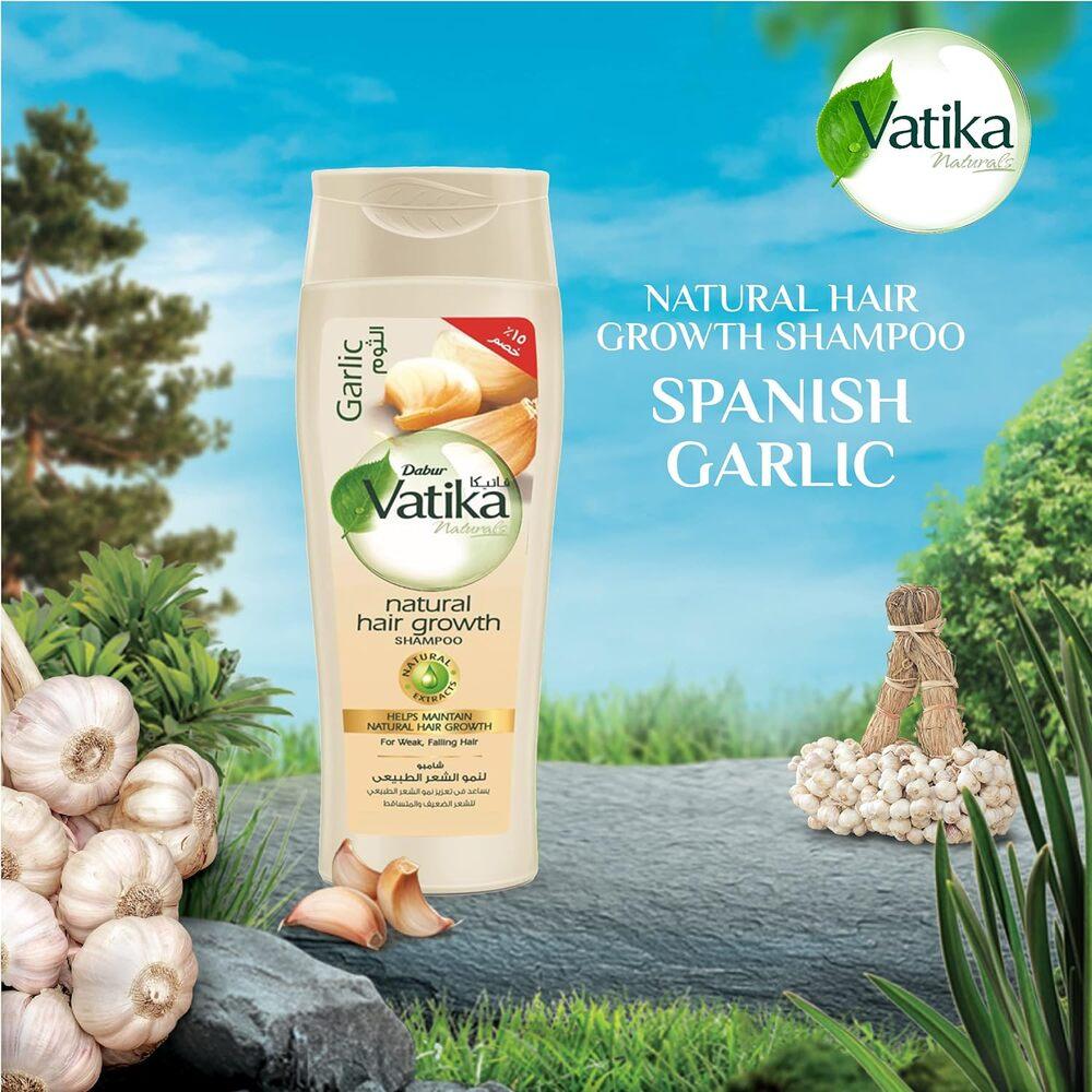 Vatika Garlic Shampoo for Natural Hair Growth 180ml