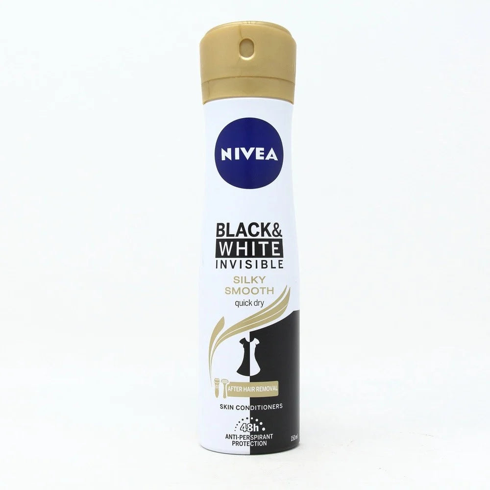 Nivea spray for women black and white invisible silky smooth 150 ml