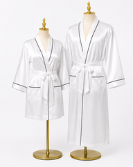 Couples Satin Robe Set with Belt