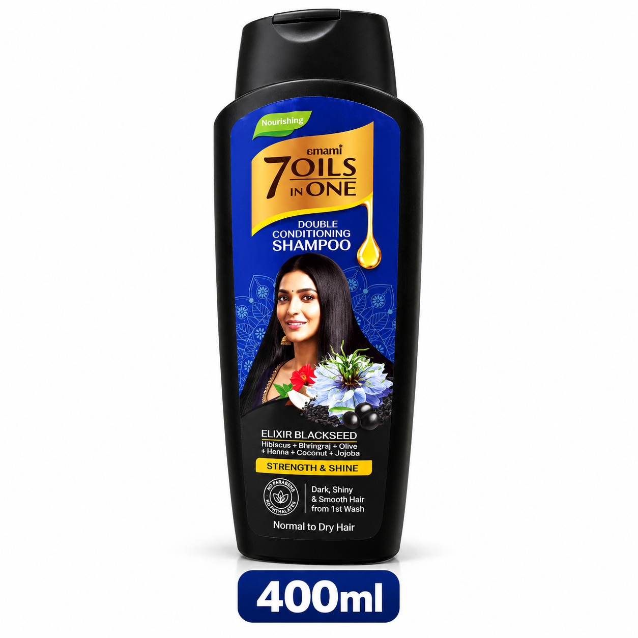 Emami 7 Oils in One Double Conditioning Shampoo Elixir Black seed 400 ML