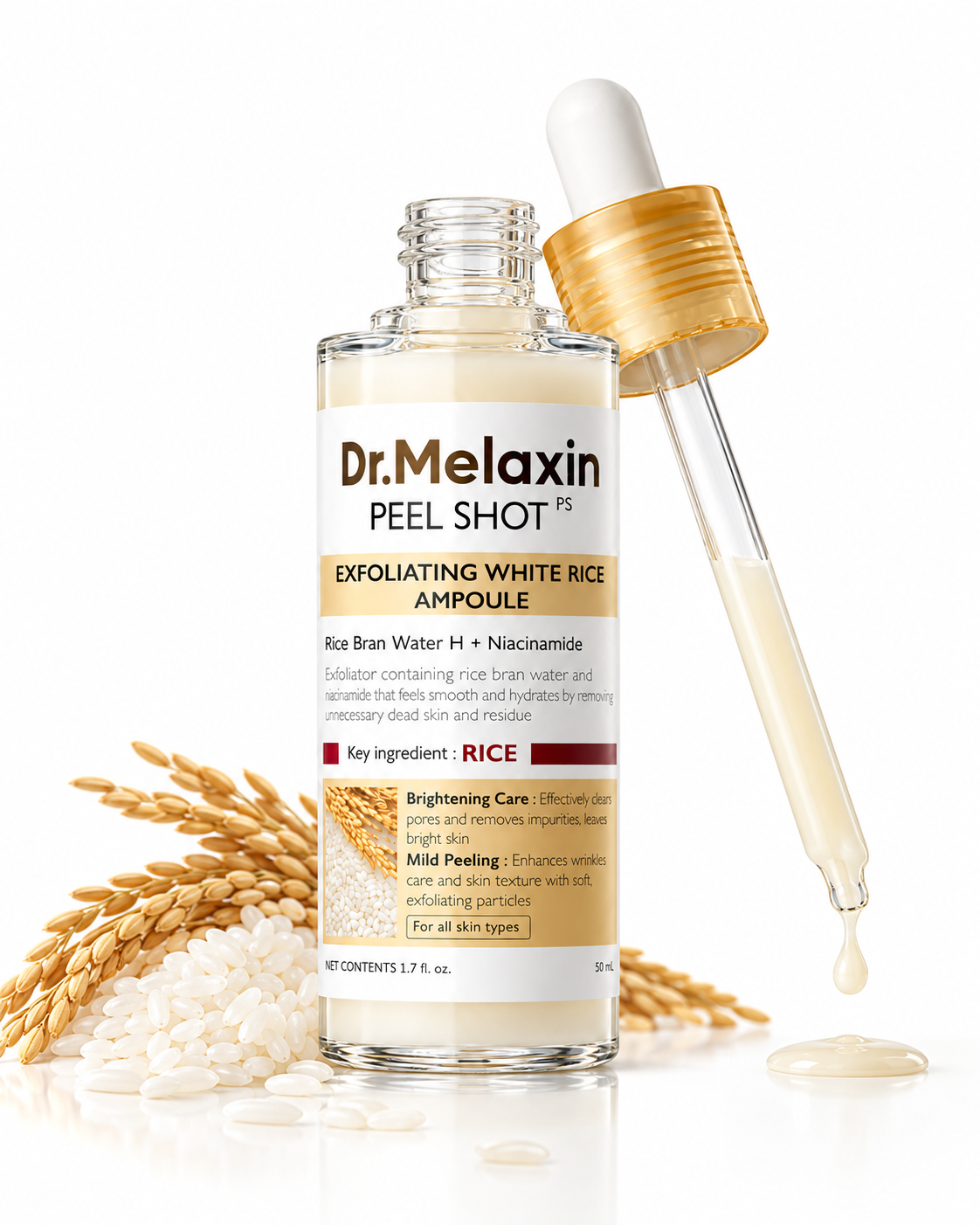 Dr. Melaxin Peel Shot Exfoliating White Rice Ampoule 80ml