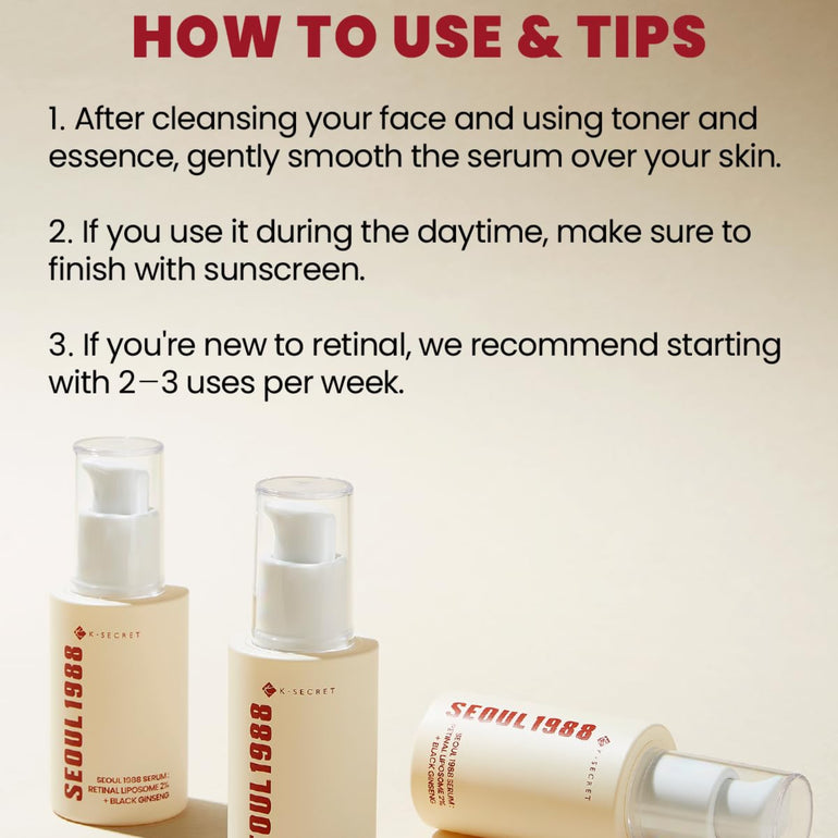 Seoul 1988 Serum Retinal Liposome 2% + Black Ginseng 30ml
